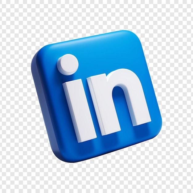 LinkedIn 3D Icon transparent background (1)